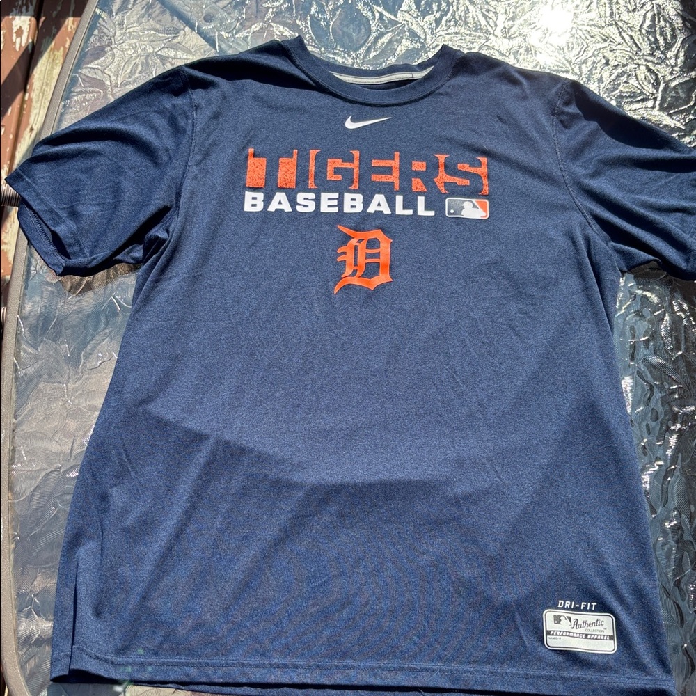 Nike Navy Tigers Baseball Tee